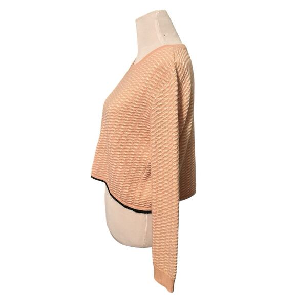RACHEL COMEY 100% Baby Alpaca Sweater •M• Peach Beige Neutral Crewneck $595 - Picture 3 of 11